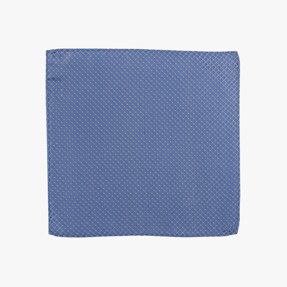Einstecktuch aus Seide in hellblau mit Checker-Pattern