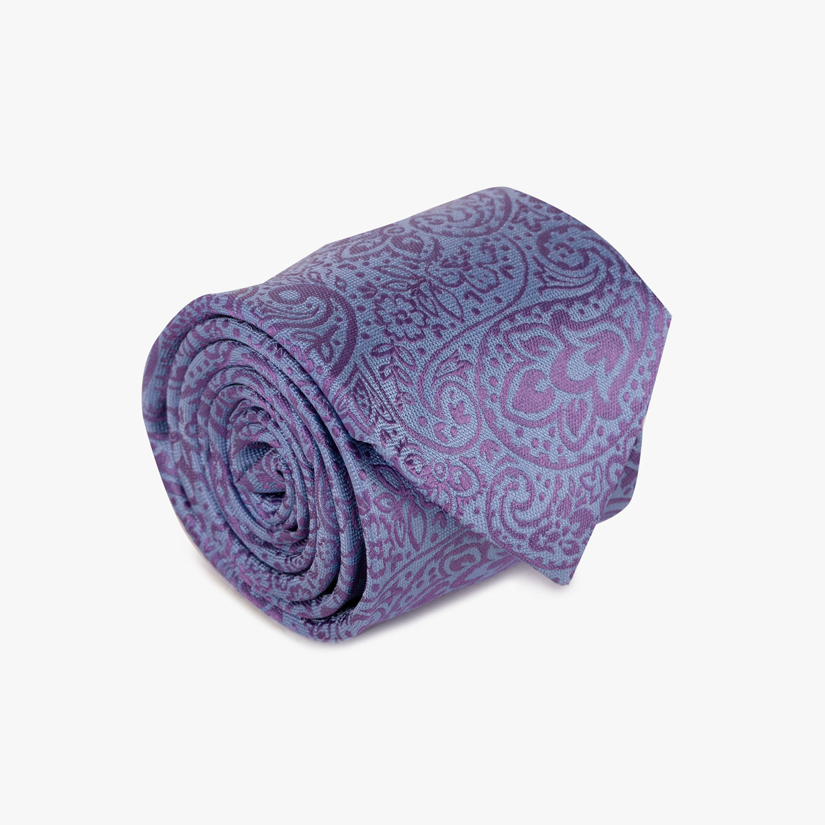 Krawatte mit Paisley in lila blau