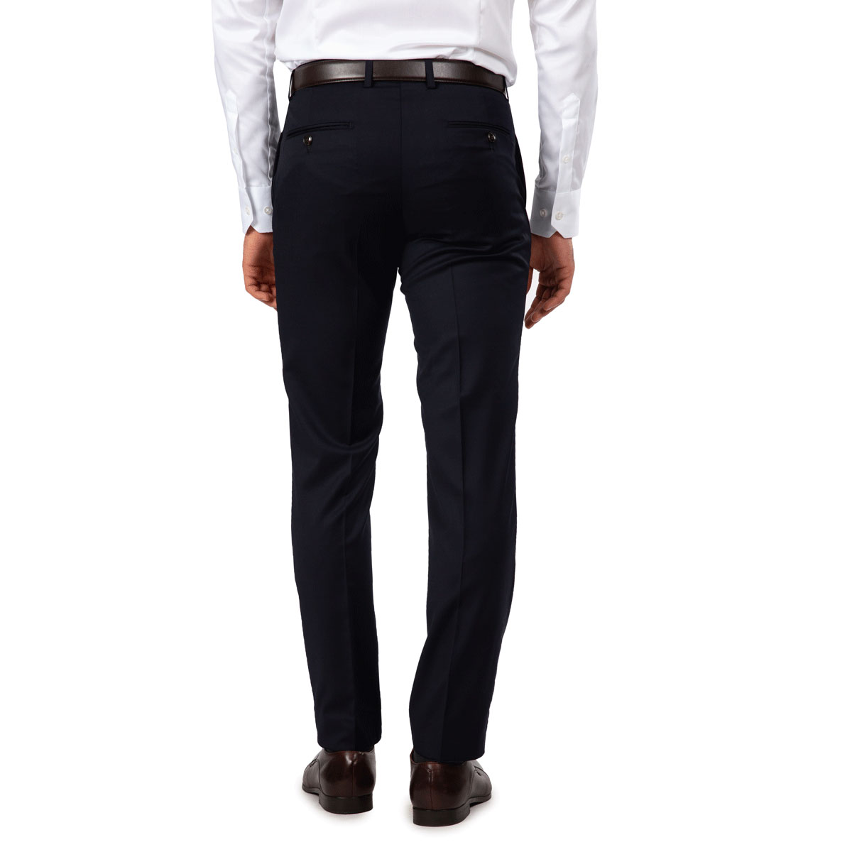 Dunkelblaue Modern Fit Hose mit Paspeltaschen hinten Modern Fit Hose in dunkelblau mit hinteren Paspeltaschen