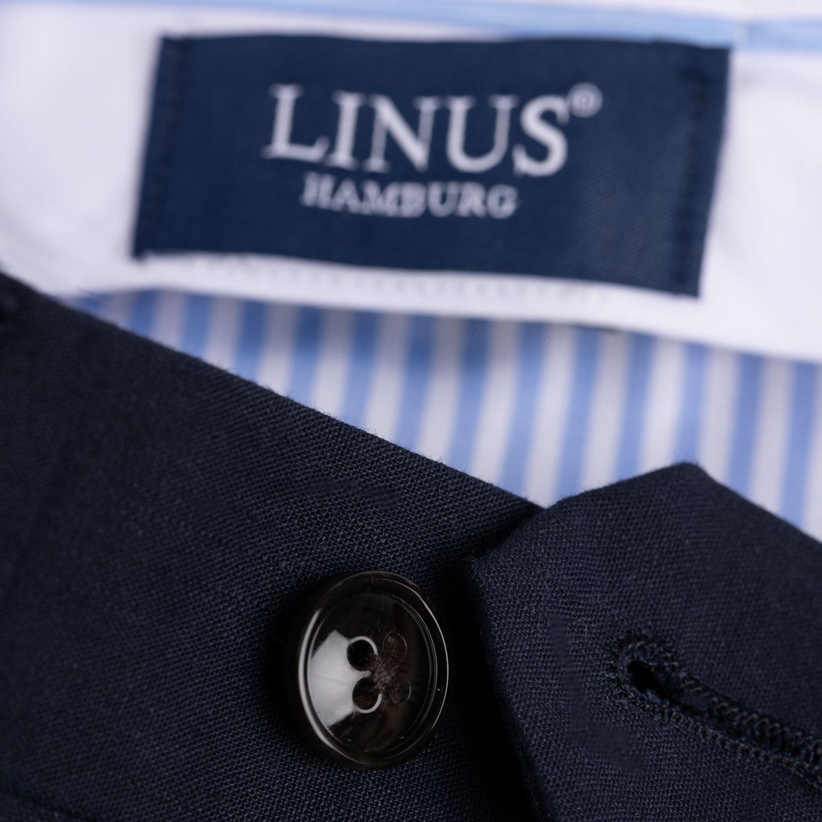 Anzug Pesaro aus Leinen in dunkelblau