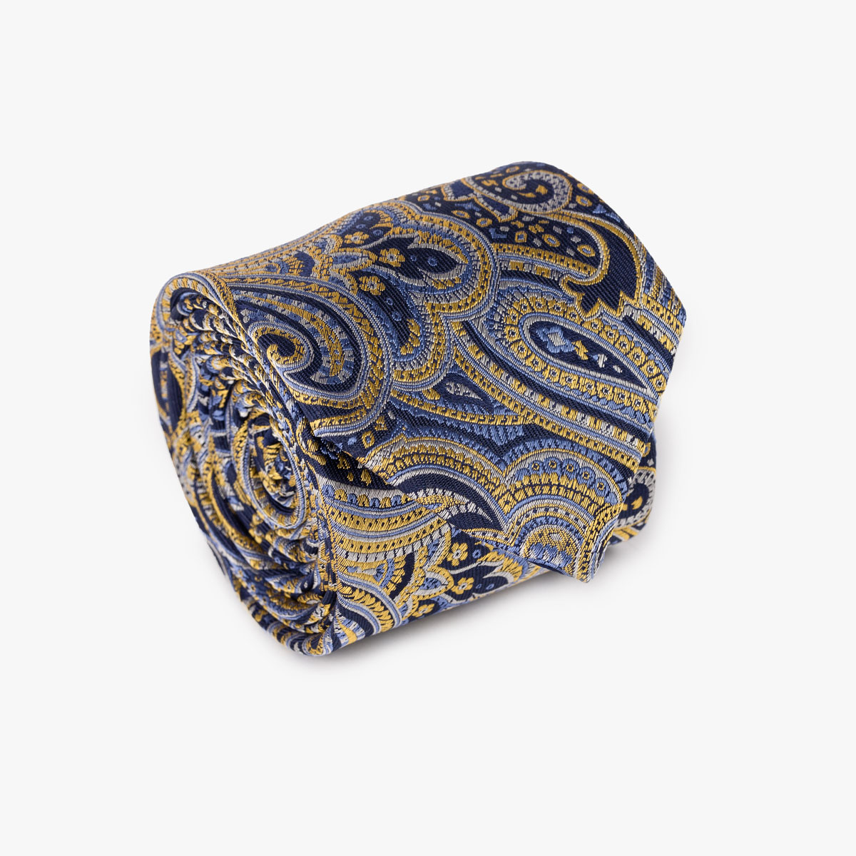 Krawatte mit Paisley in blau gold