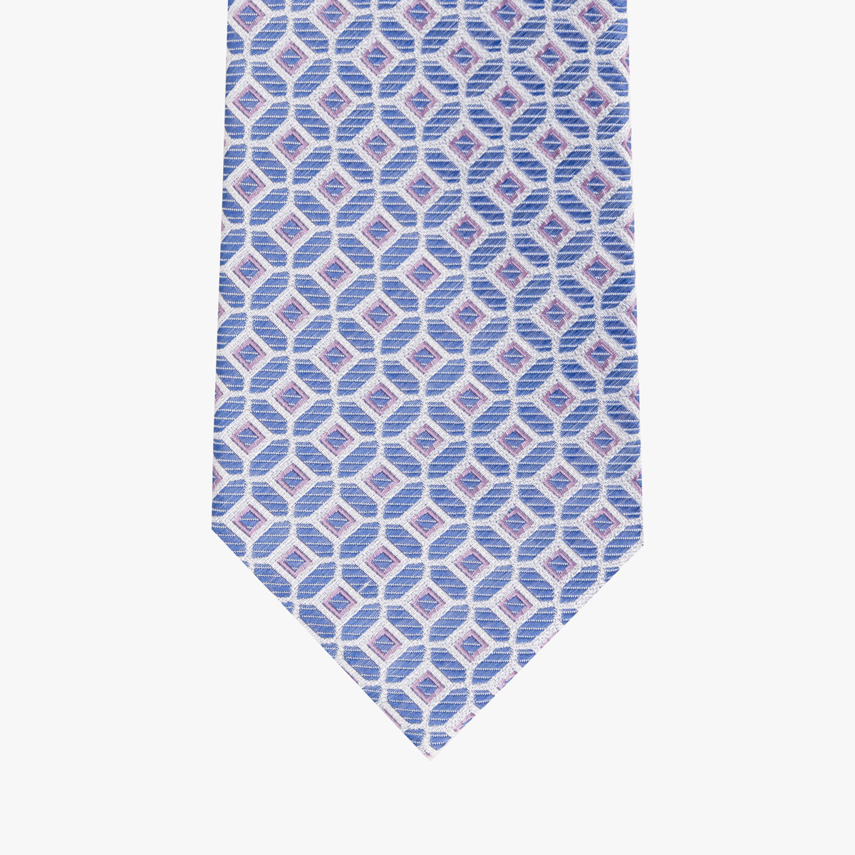 Krawatte mit geometrischem Muster in blau lila