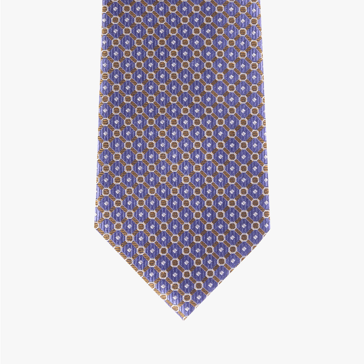 Krawatte aus Seide in hellblau mit Karomuster