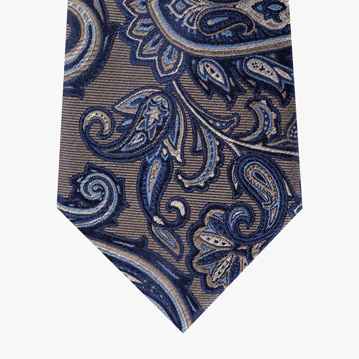 Krawatte mit Paisley in blau beige