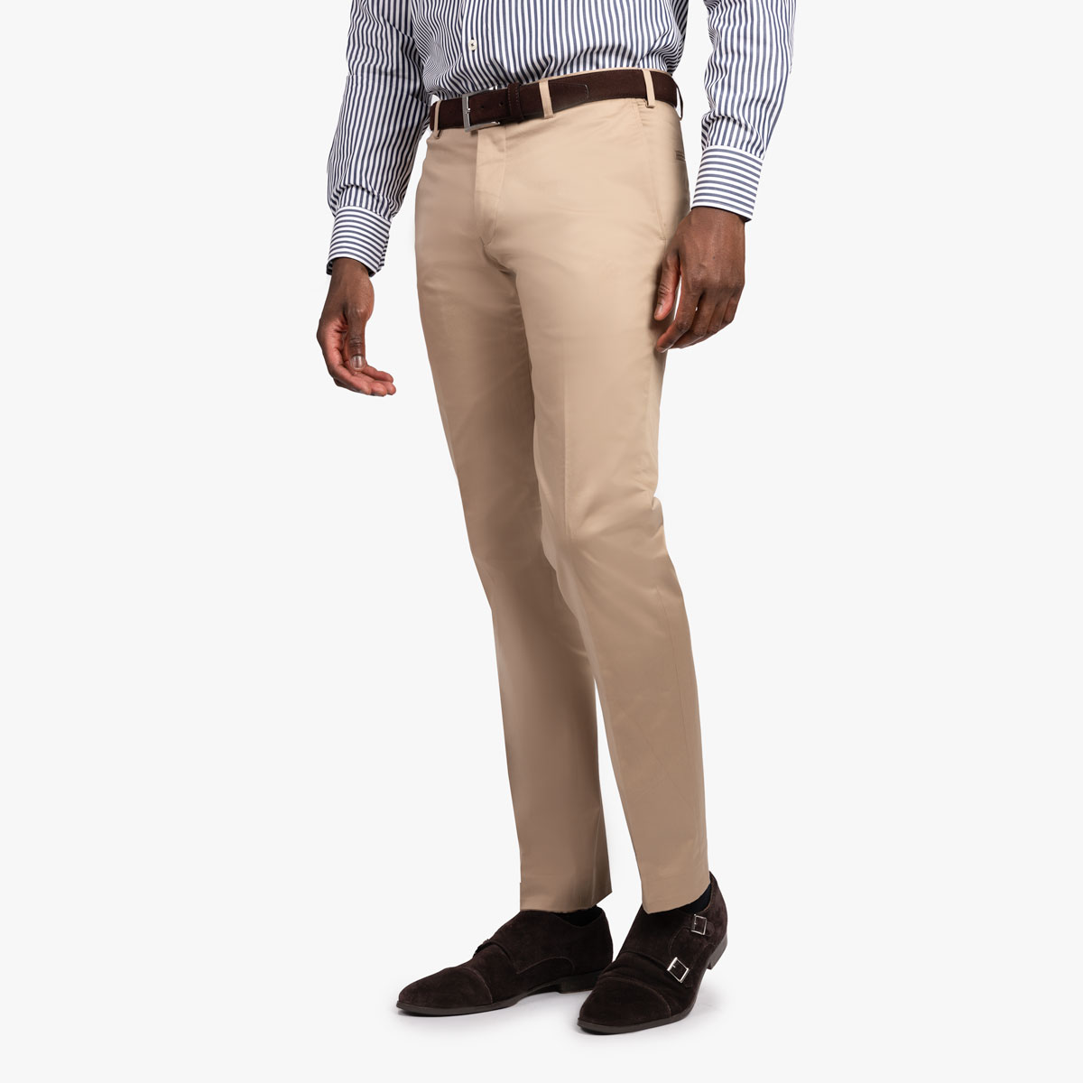 Baukastenanzug aus Baumwolle/Elasthan in beige