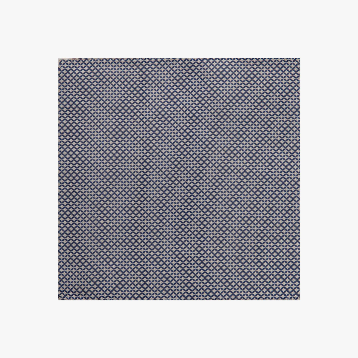 Stoff vom Einstecktuch mit geometrischen Muster in beige-blau