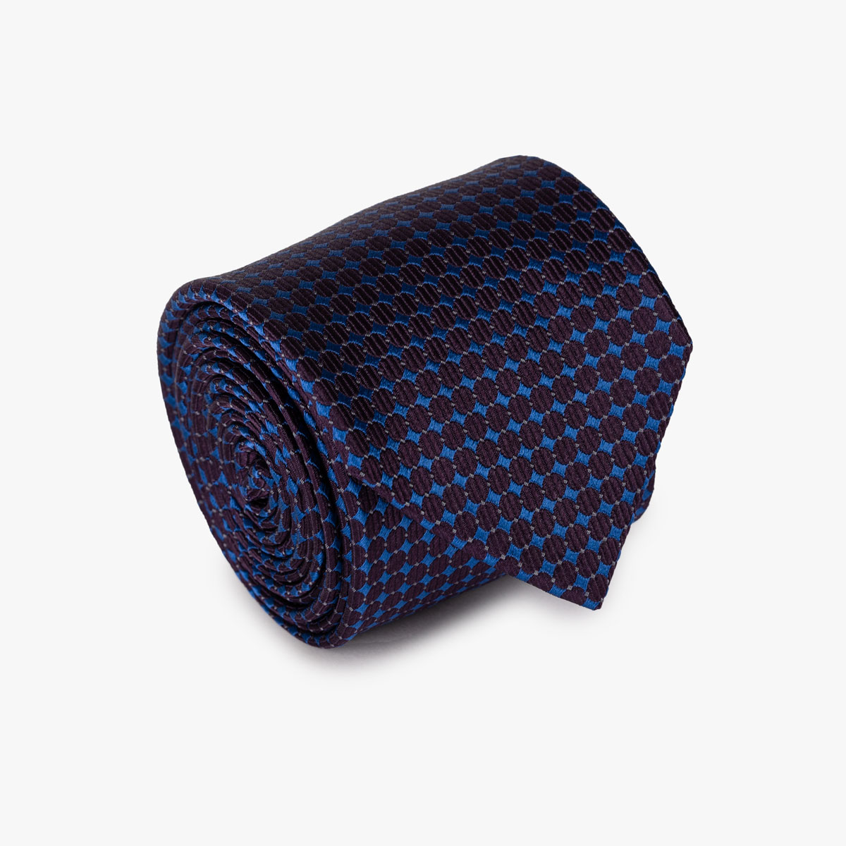 Krawatte mit geometrischem Muster in Blau