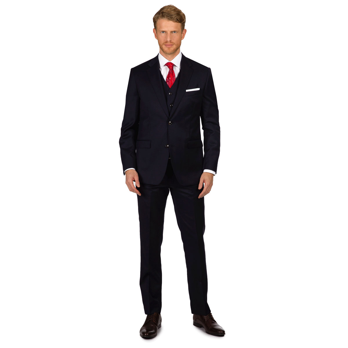 Business Look mit Anzug in dunkelblau Business Look mit dunkelblauem Anzug
