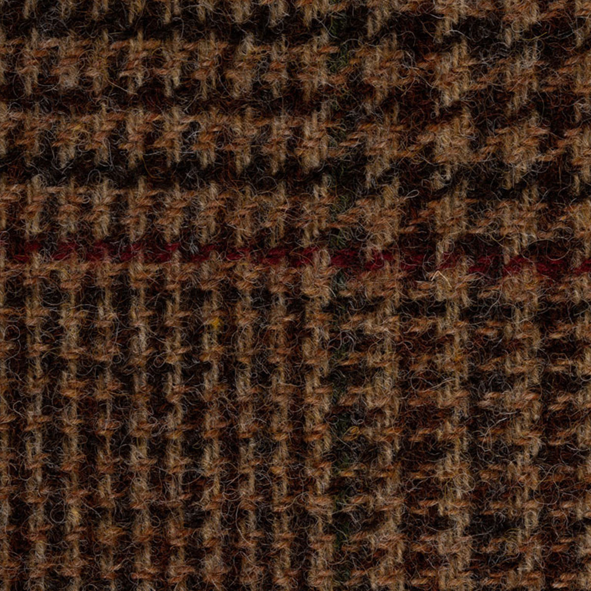 Sakko mit Glencheck-Muster in hellbraun mit feinem roten Überkaro