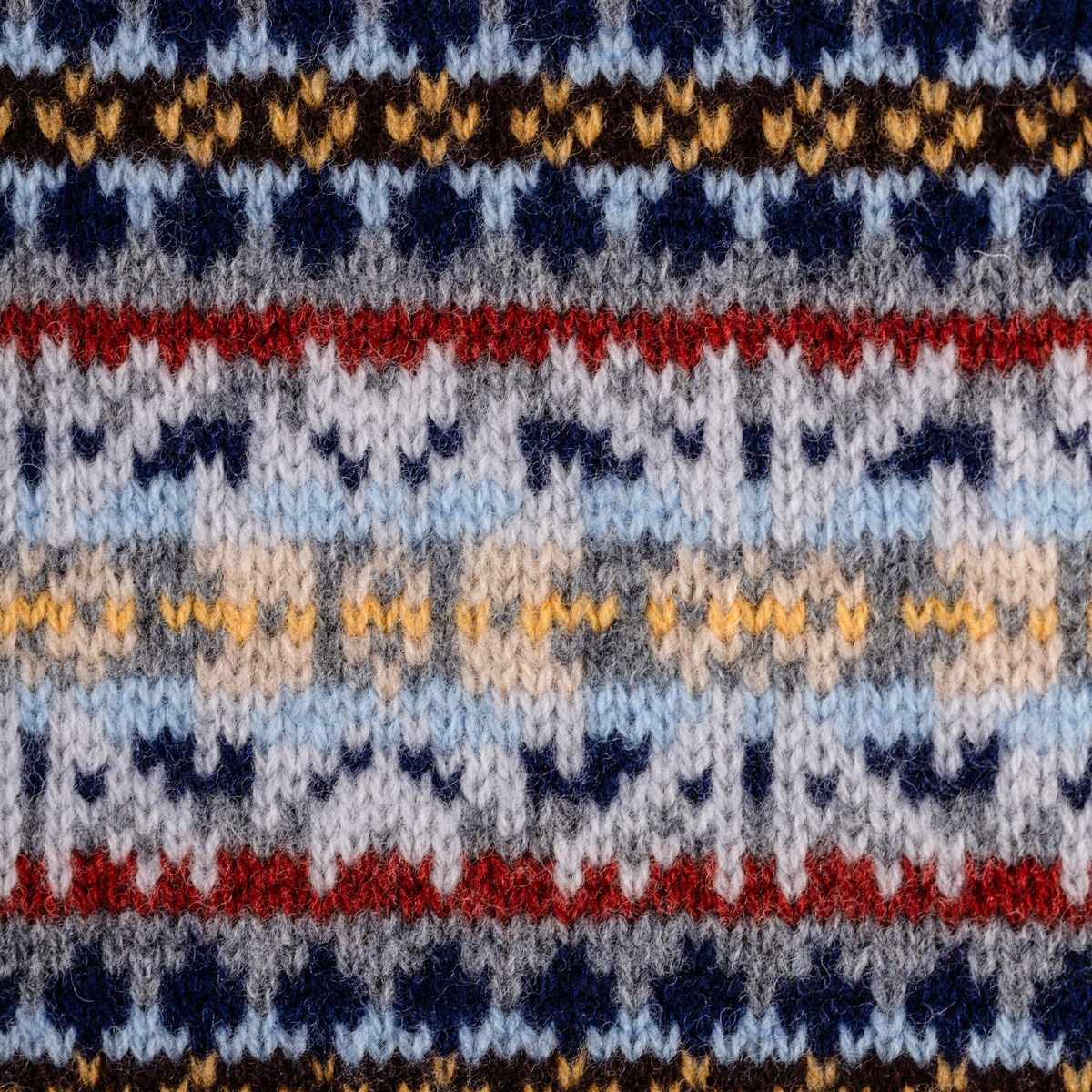 Pullover aus Merinowolle mit buntem Muster