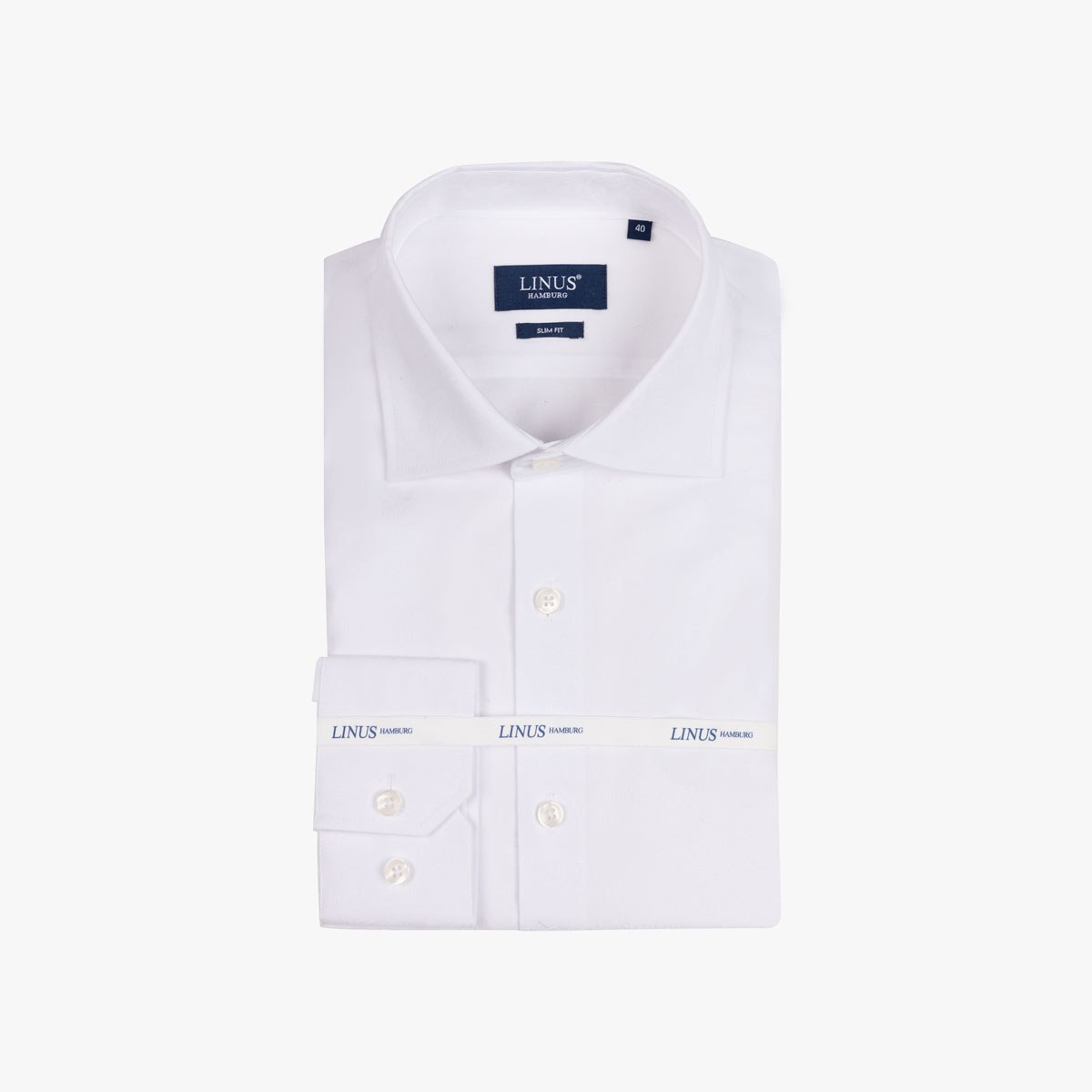 Slim Fit Hemd aus Baumwolle in weiß mit Paisley Muster