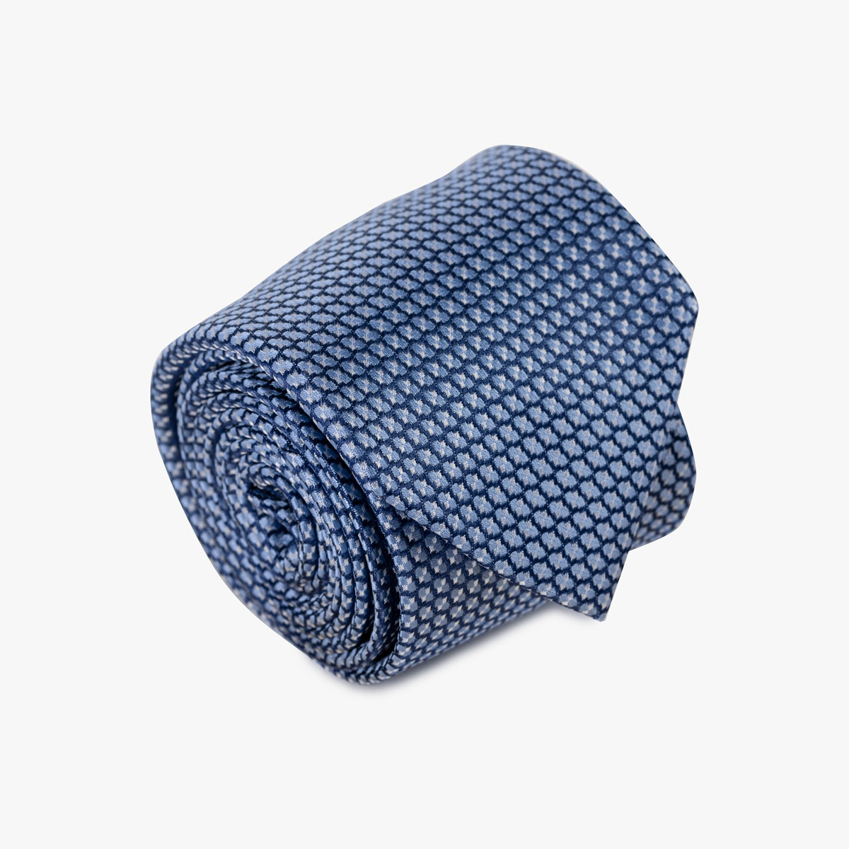 Krawatte mit geometrischem Muster in blau