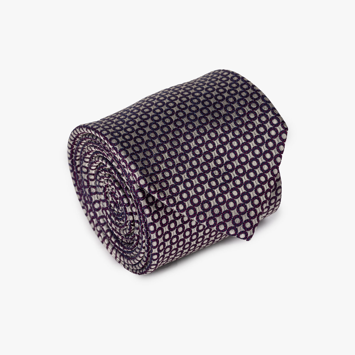 Krawatte mit geometrischem Muster in offwhite