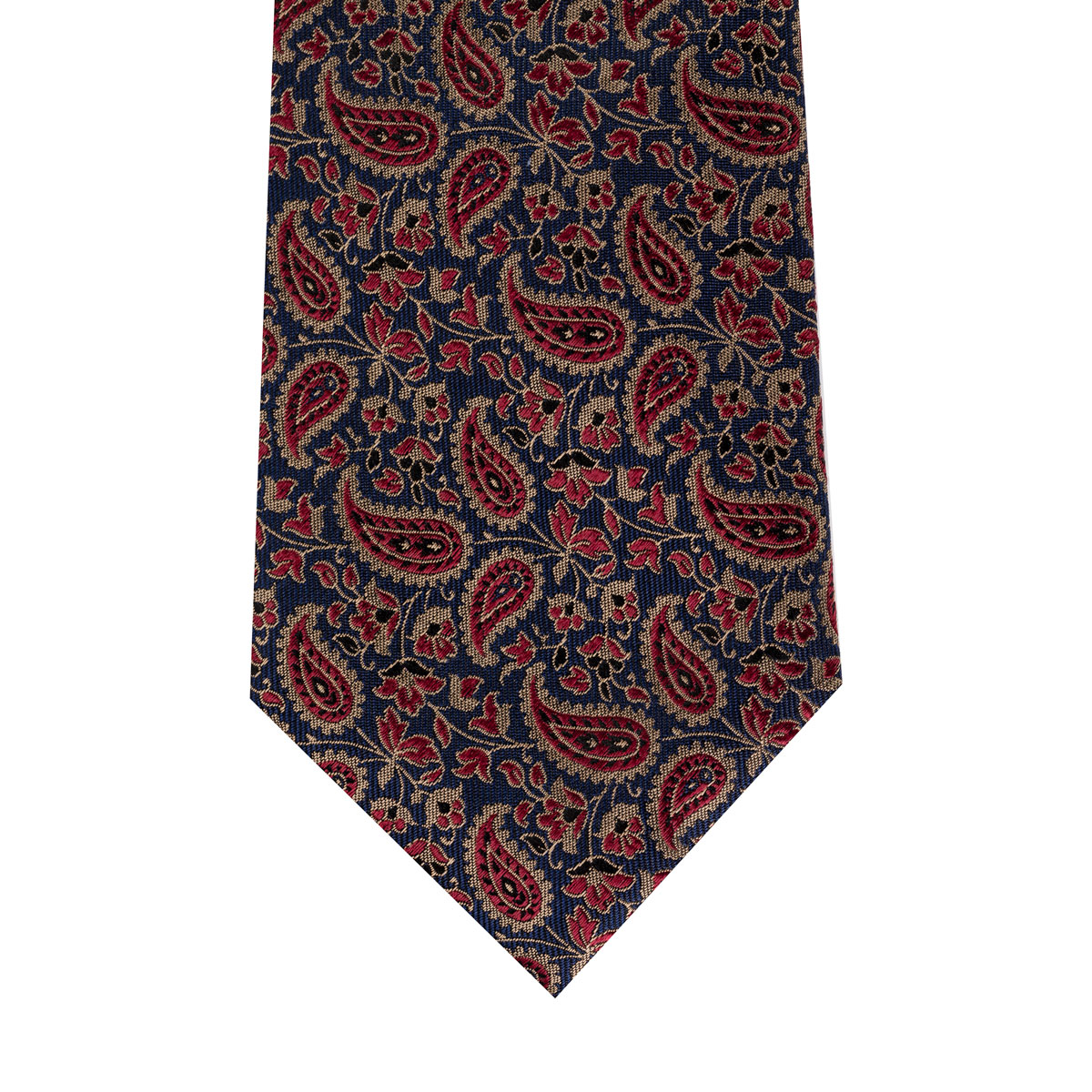 Krawatte mit Paisley in rot blau