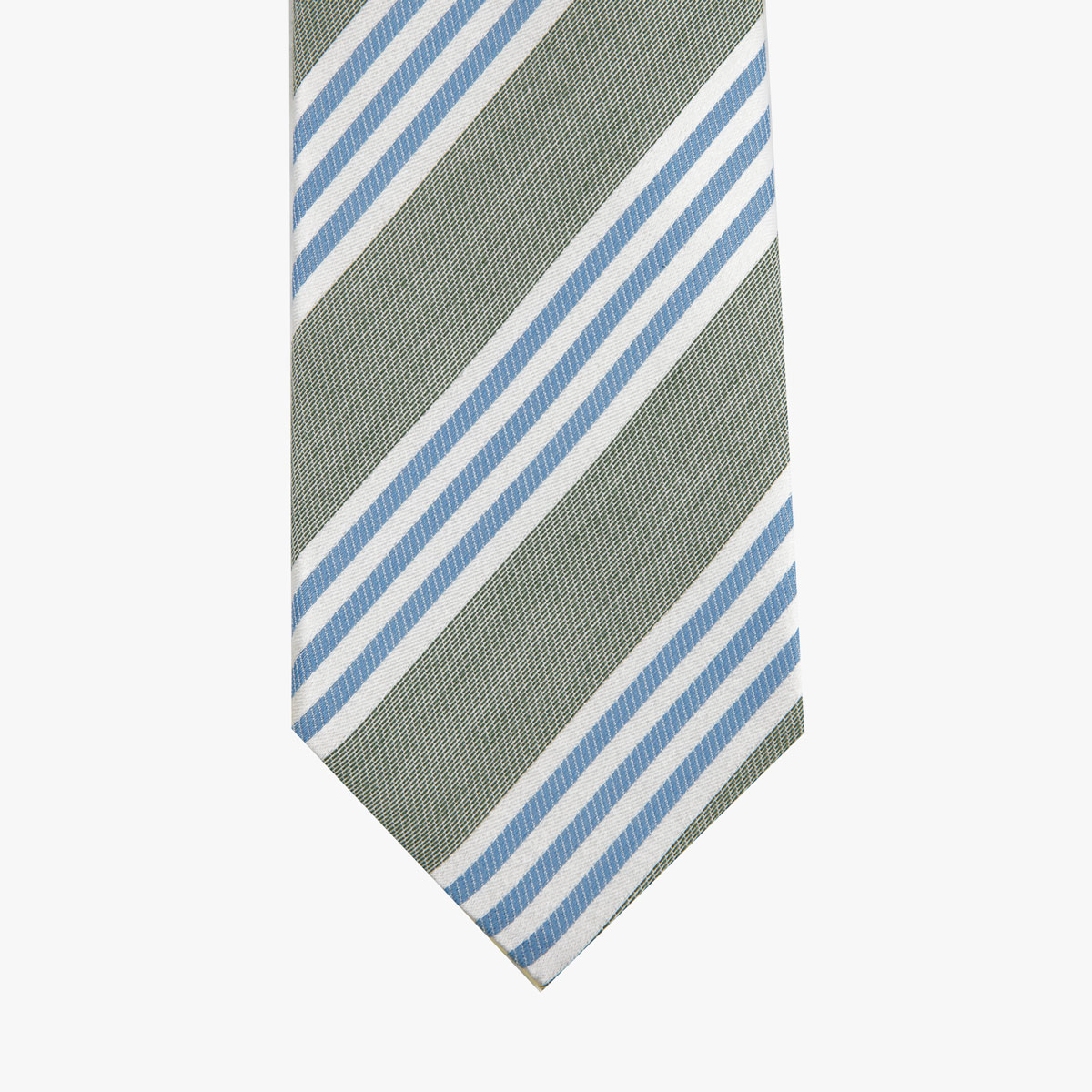 Krawatte glatt gestreift in grün blau