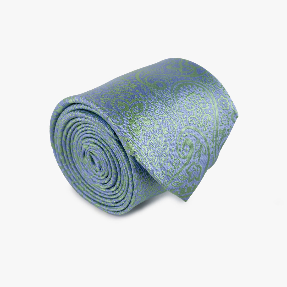 Krawatte aus Seide in hellgrün/blau
