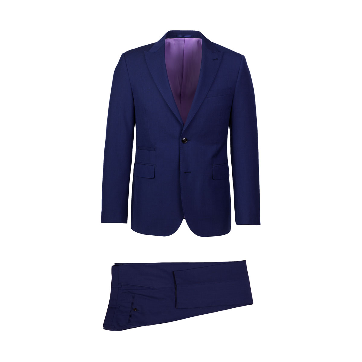 Eleganter moderner Anzug in blau mit Billetttasche