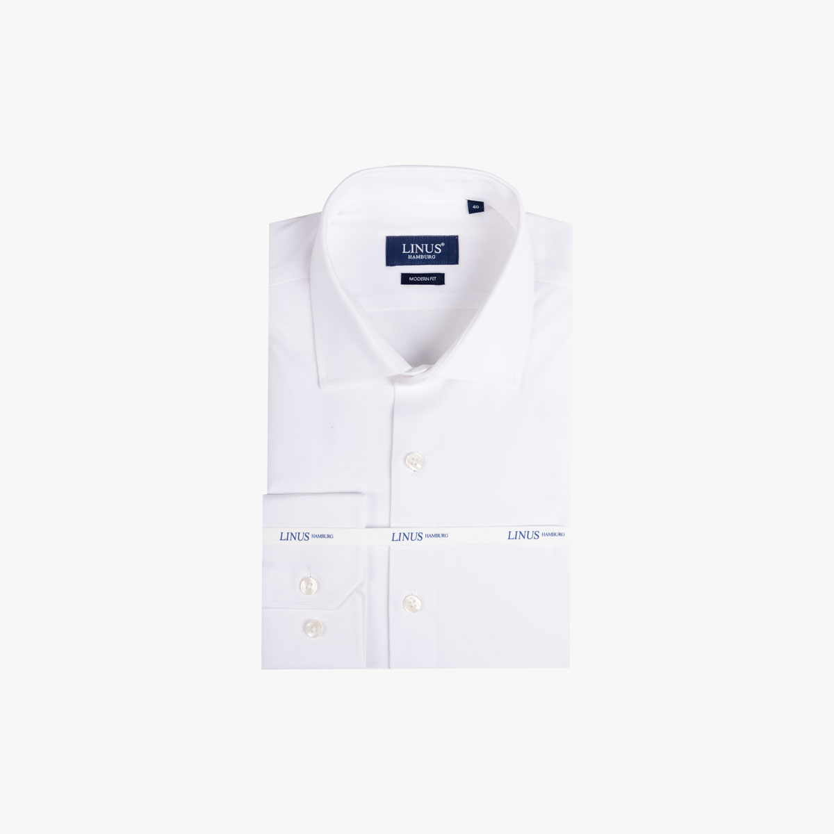 Modern Fit Hemd mit Elasthan in weiß