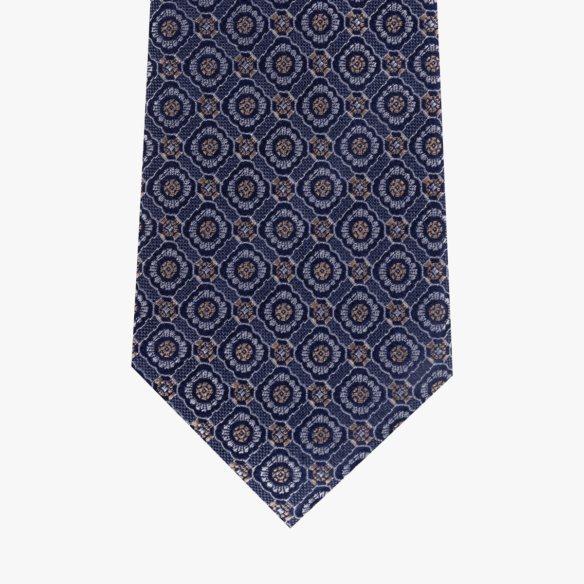 Krawatte aus Seide in dunkelblau gemustert