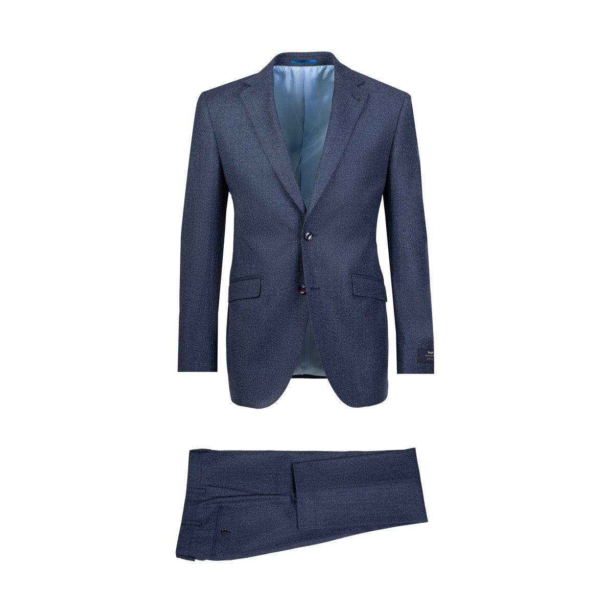 Anzug in blau mit feiner Birdseye-Struktur