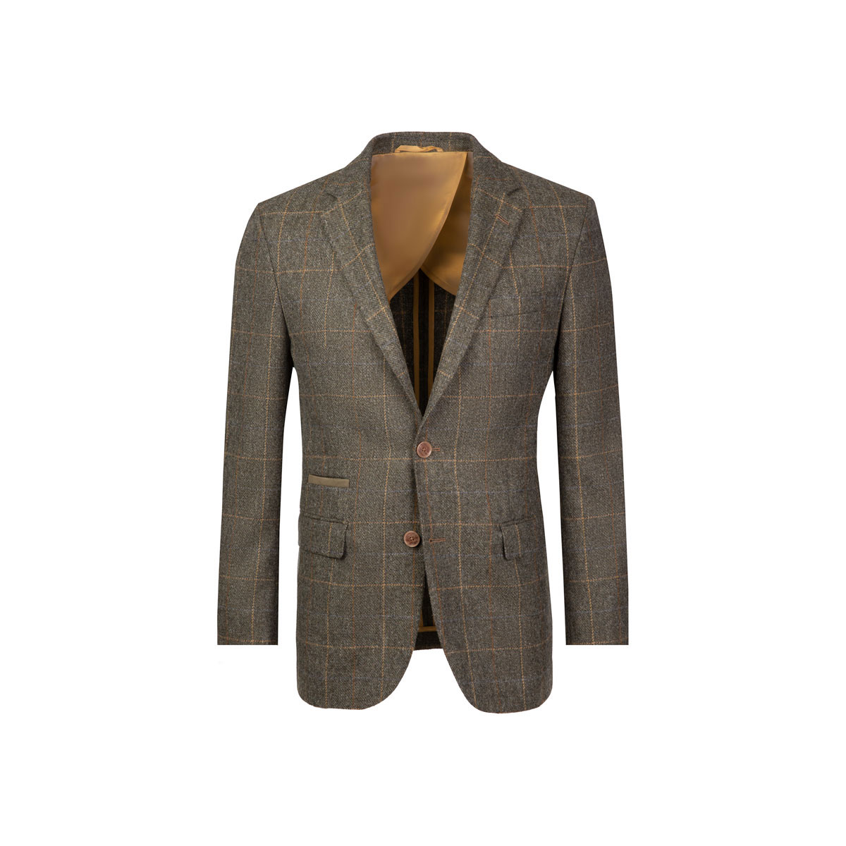 Sakko Slim Fit mit leicht gepolsterten Schultern Grünes Slim Fit Sakko mit leicht gepolsterten Schultern