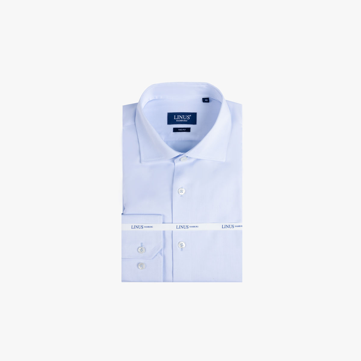 Slim Fit Hemd aus Baumwolle in hellblau