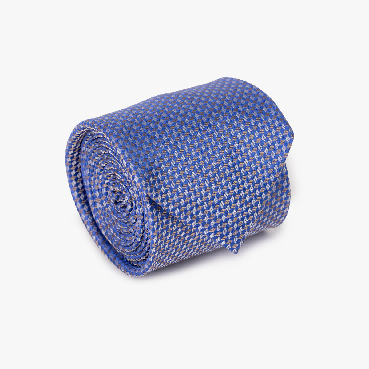 Krawatte mit geometrischem Muster in Lila und Grau