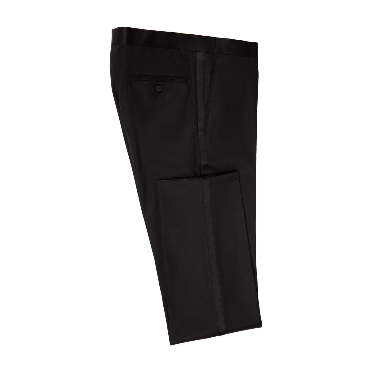 Schwarze gefaltete Smoking Hose Gefaltete Smoking-Hose in schwarz