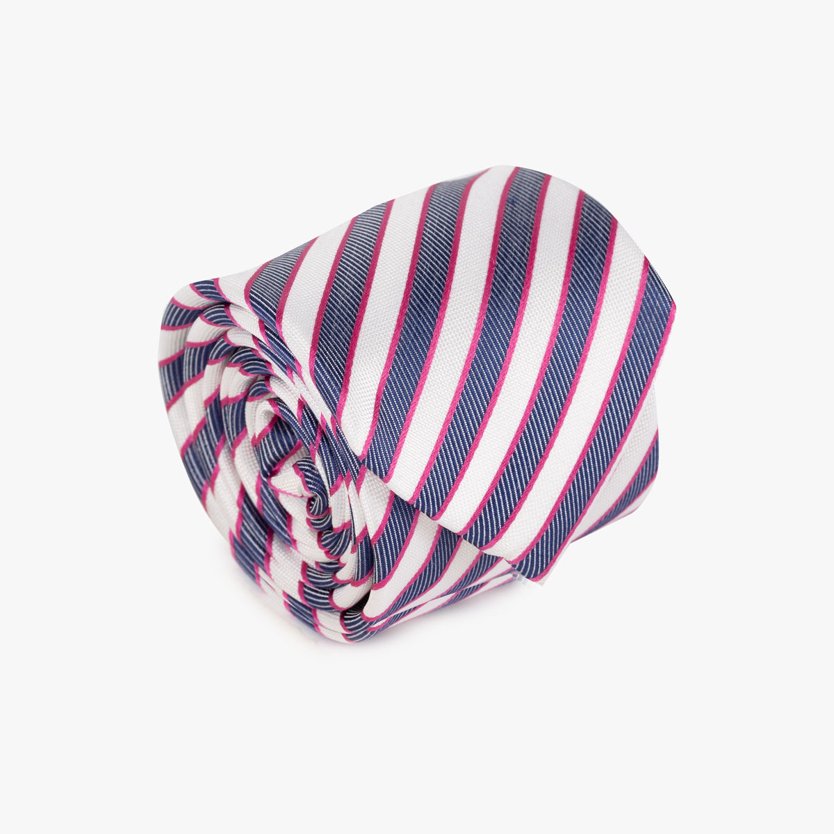 Krawatte mit Streifen in blau weiß pink
