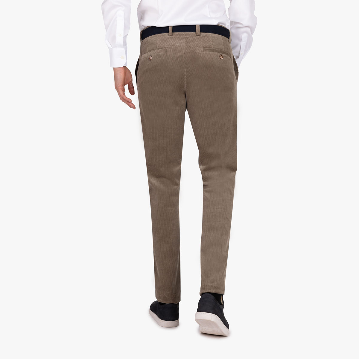 Chino aus Cord in taupe