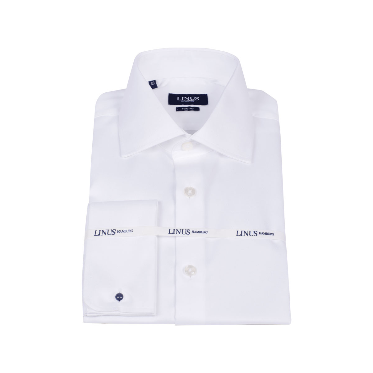 Hemd gelegt aus Baumwoll-Twill Gelegtes Hemd aus Baumwolltwill