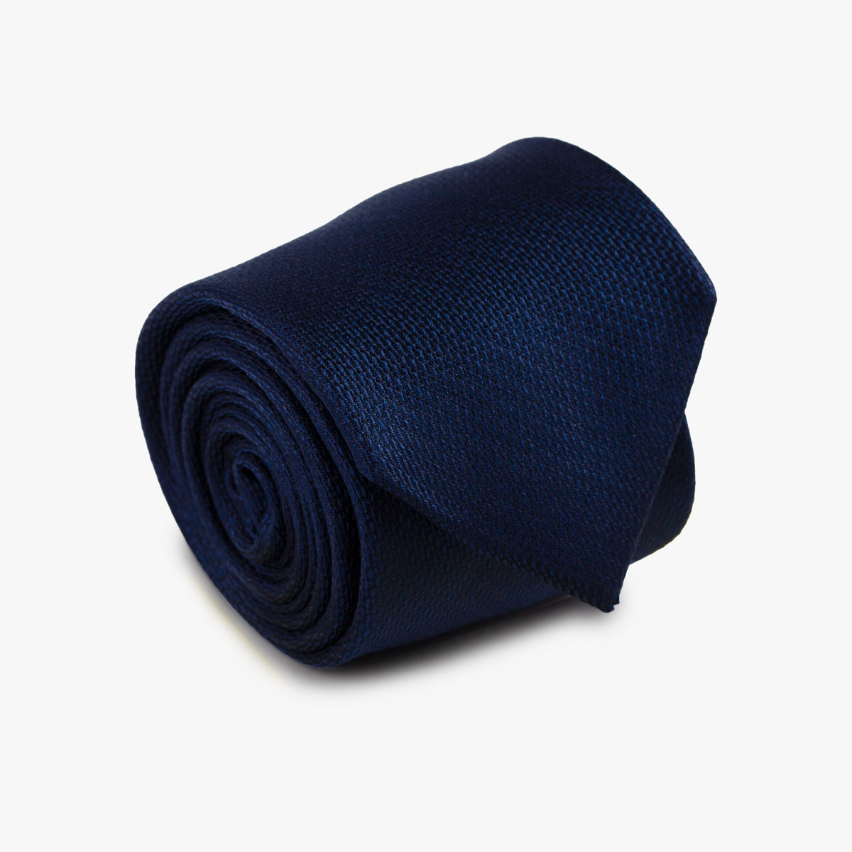 Aufgerollte Krawatte mit Struktur in blau