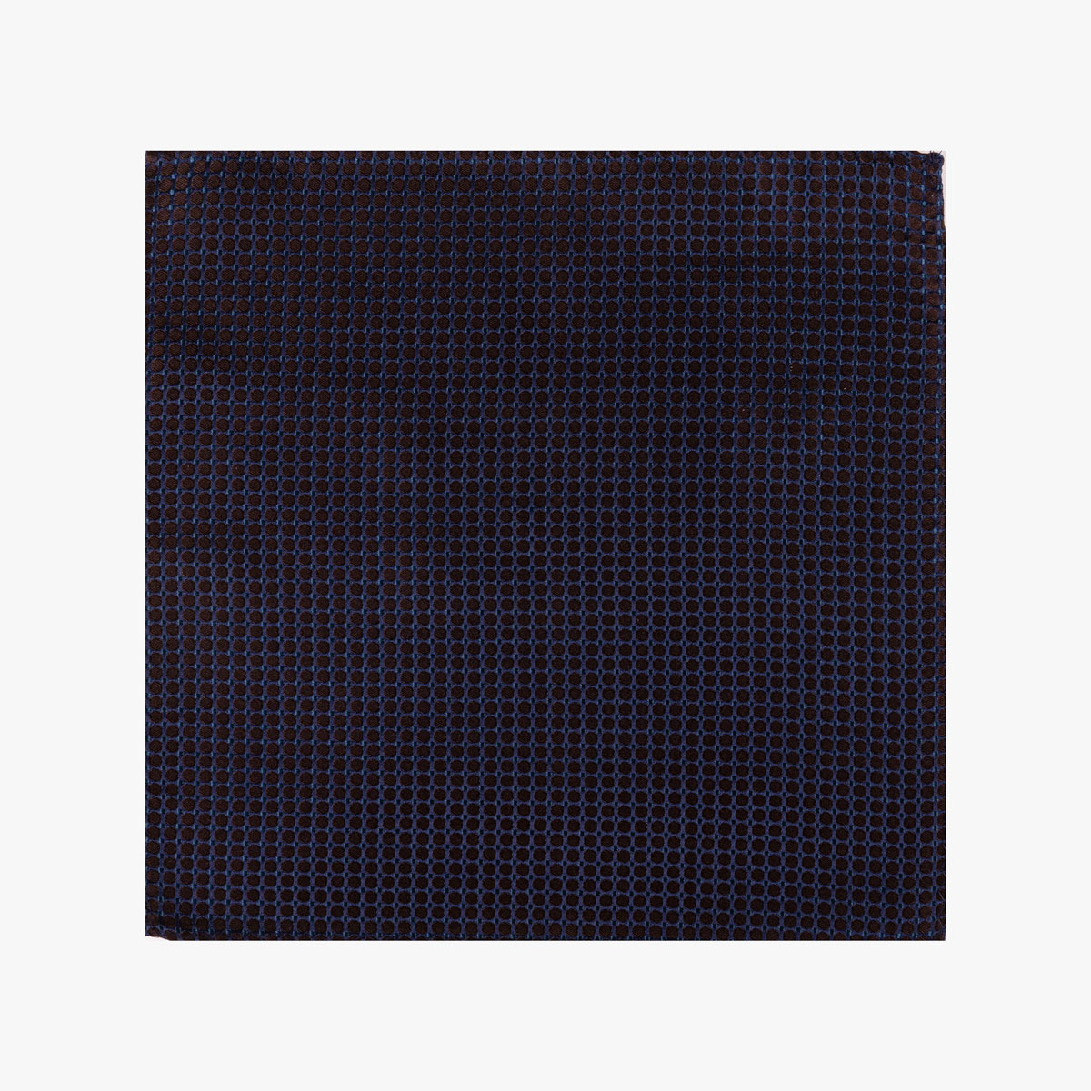 Einstecktuch mit geometrischem Muster in braun blau