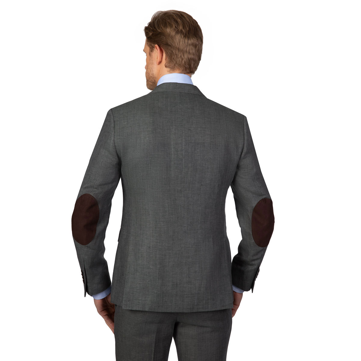 Sakko Slim Fit mit Ellenbogen-Patches Slim Fit Sakko mit braunen Ellenbogenpatches