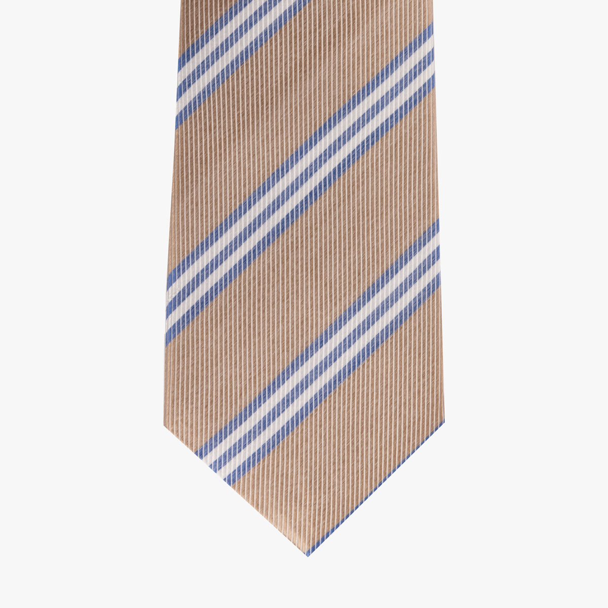 Krawatte aus Seide in beige gestreift