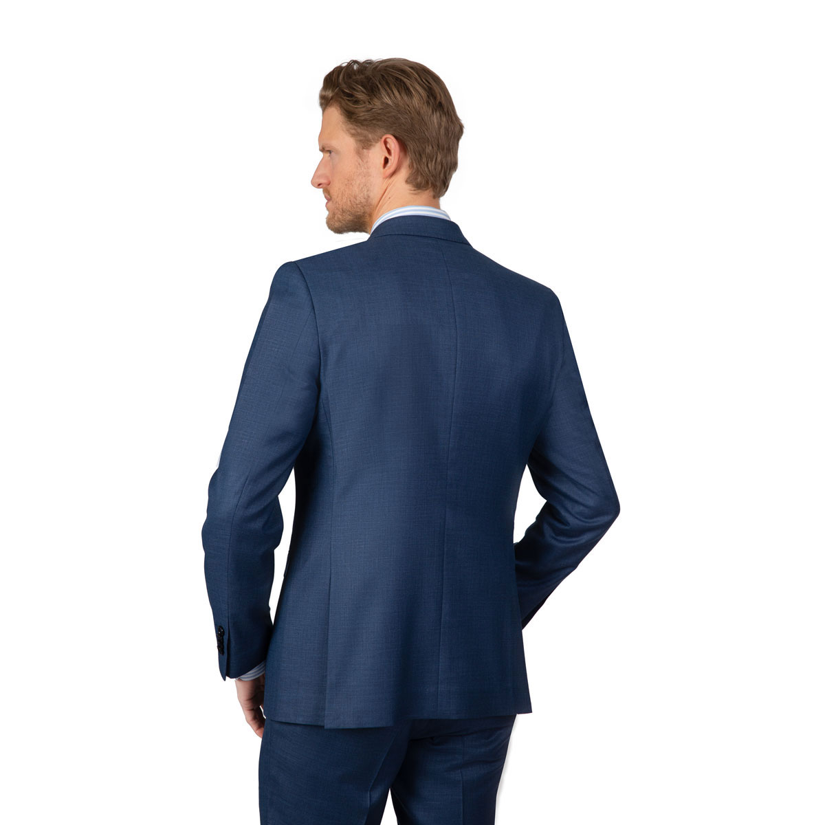 Klassischer Doppelschlitz hinten vom Super Slim Fit Sakko Super Slim Fit Sakko mit klassischem Doppelschlitz hinten