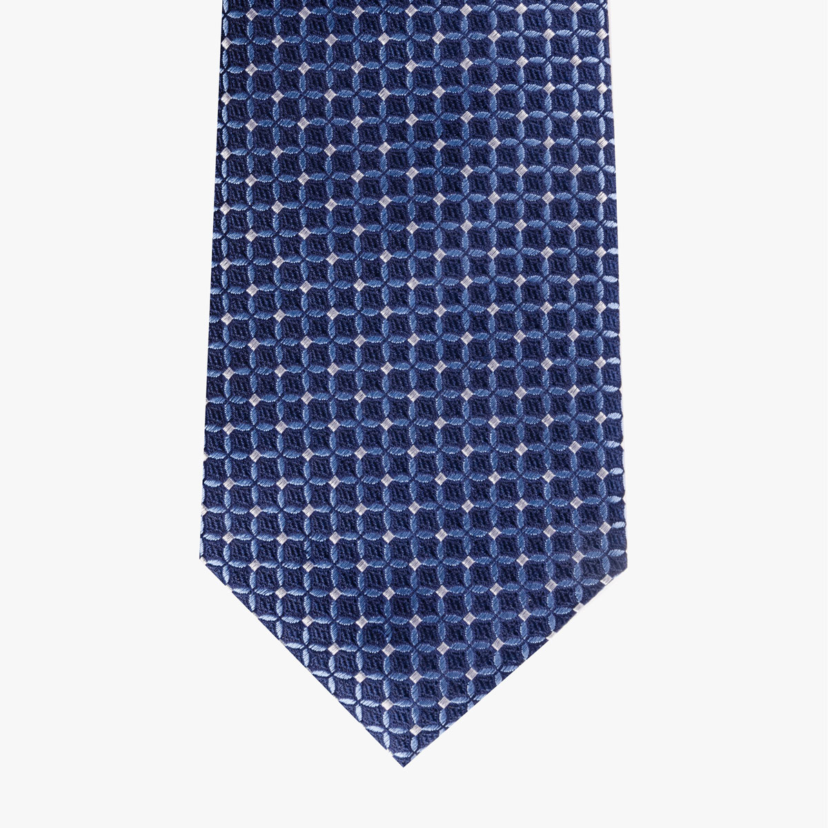 Krawatte aus Seide in dunkelblau mit hellem Muster