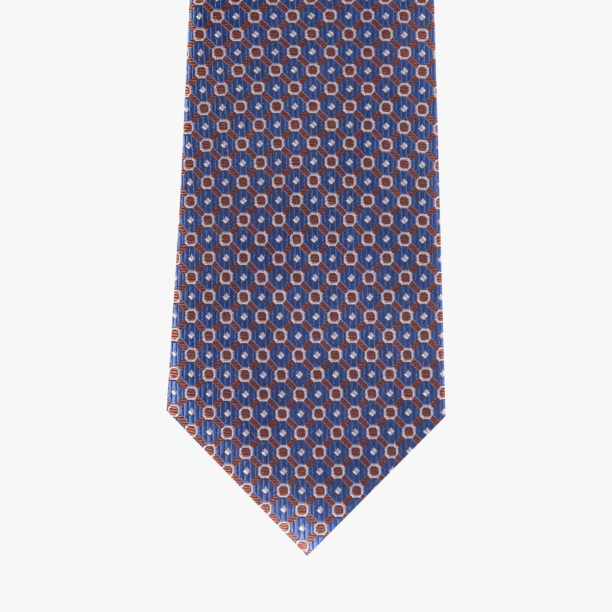 Krawatte aus Seide in blau mit Karomuster