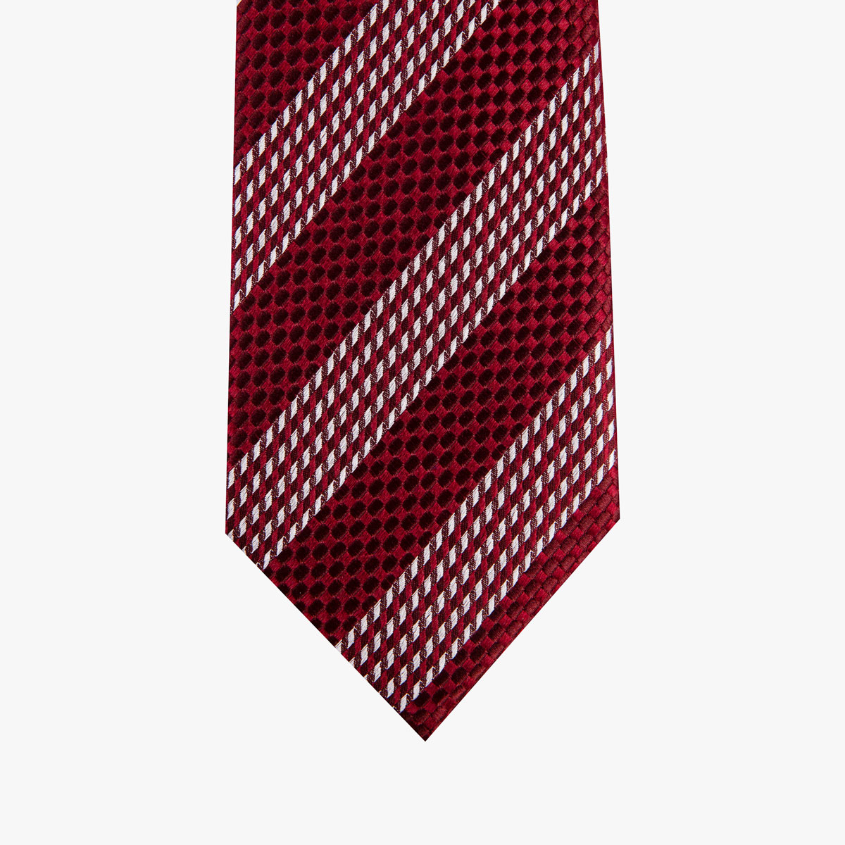 Krawatte gestreift in rot und weiß glatt
