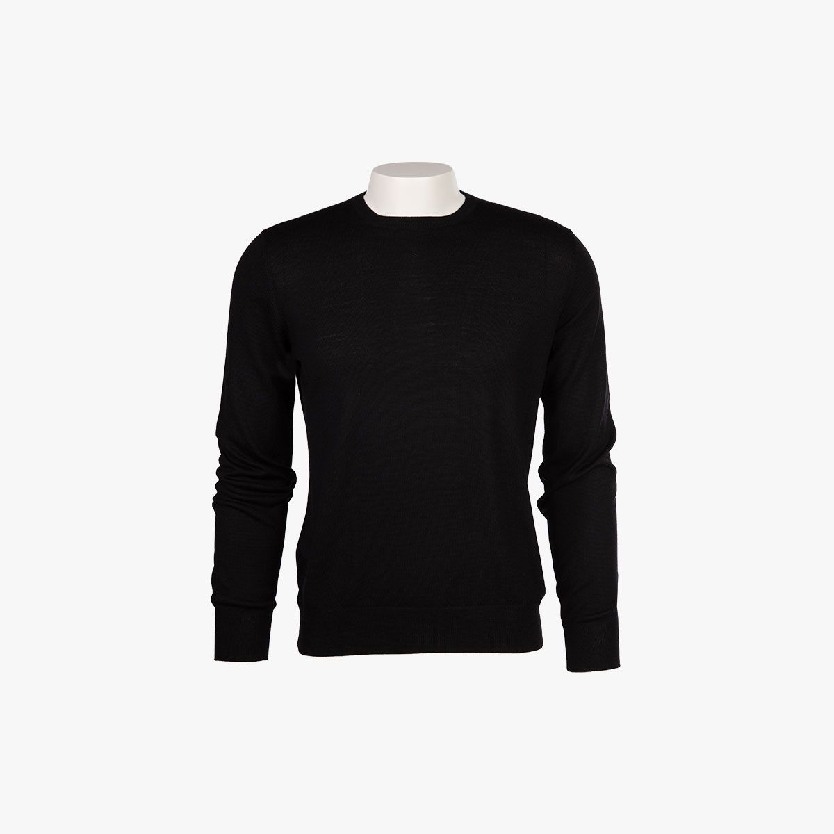 Italienischer Feinstrick-Pullover in schwarz