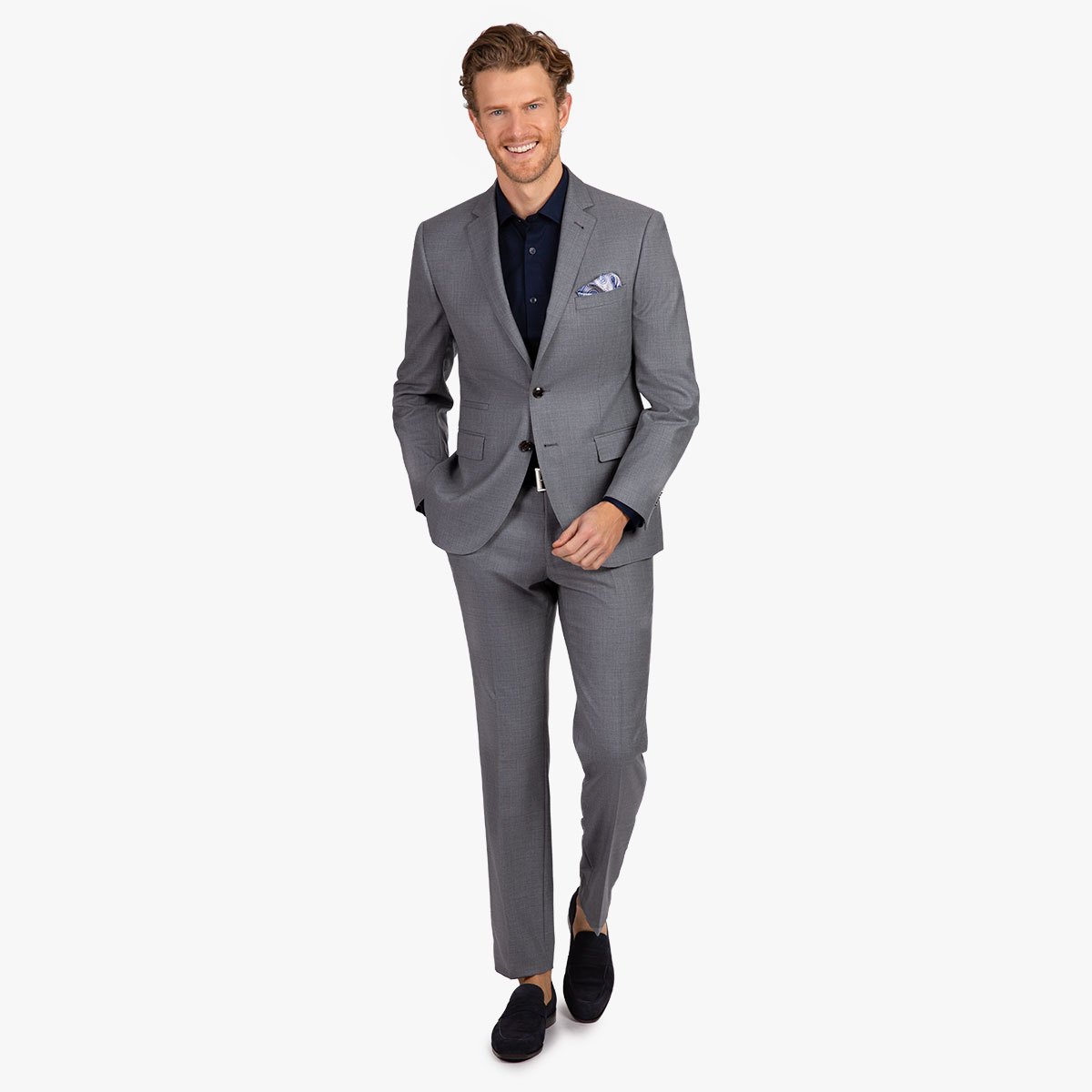 Business-Outfit in grau für Herren