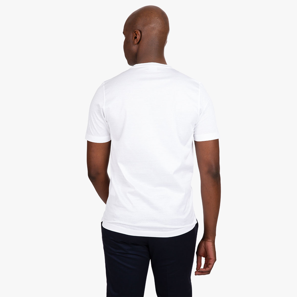 Slim Fit T-Shirt in weiß mit Veredelung