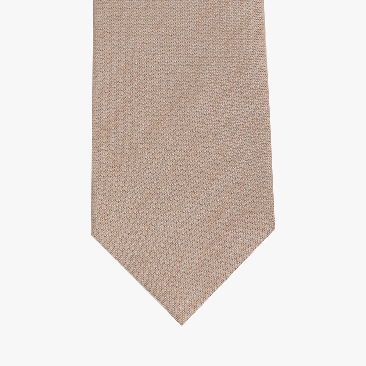 Krawatte aus Seide und Leinen in beige