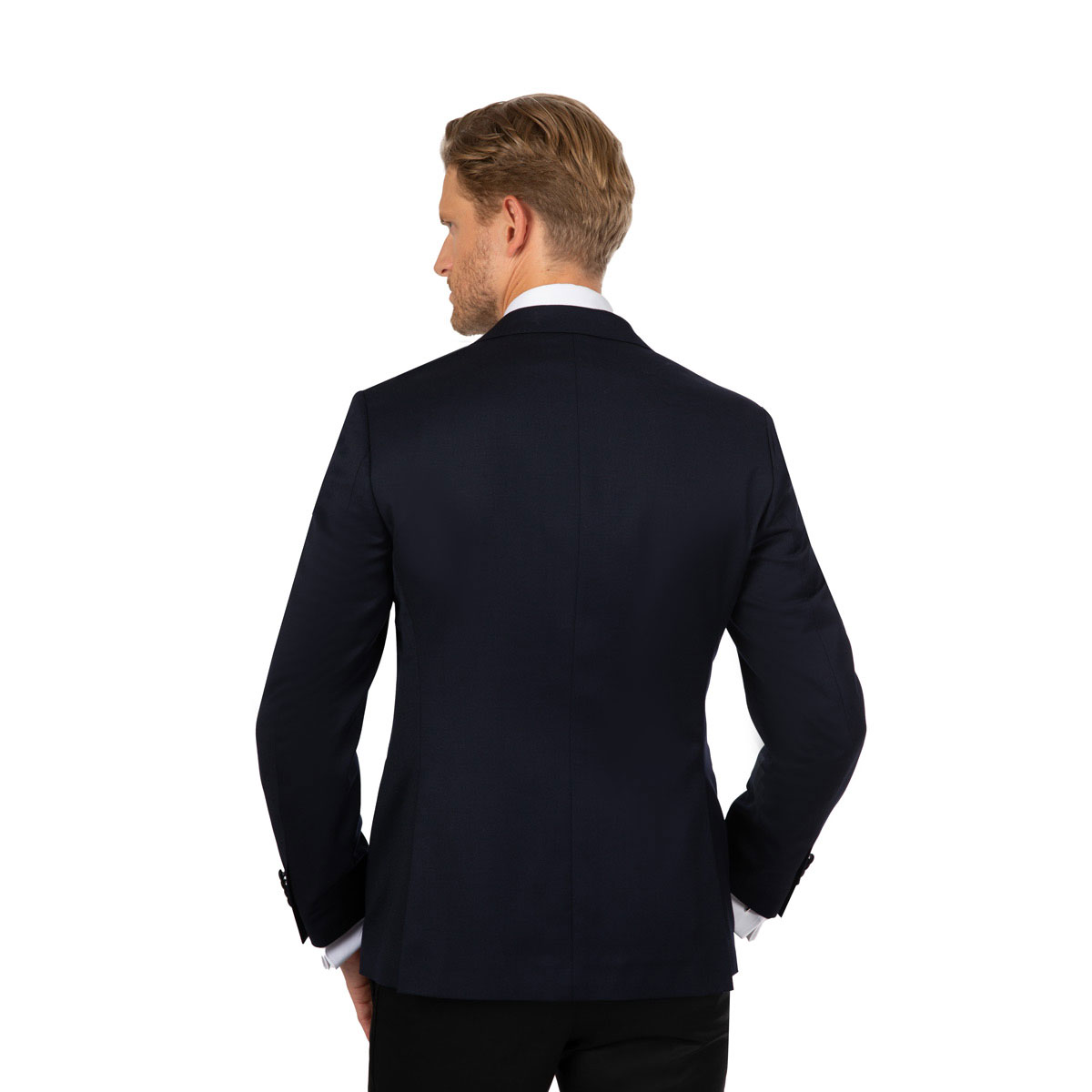 Dunkelblau-schwarzes Slim Fit Smokingsakko Slim Fit Smokingsakko in dunkelblau und schwarz