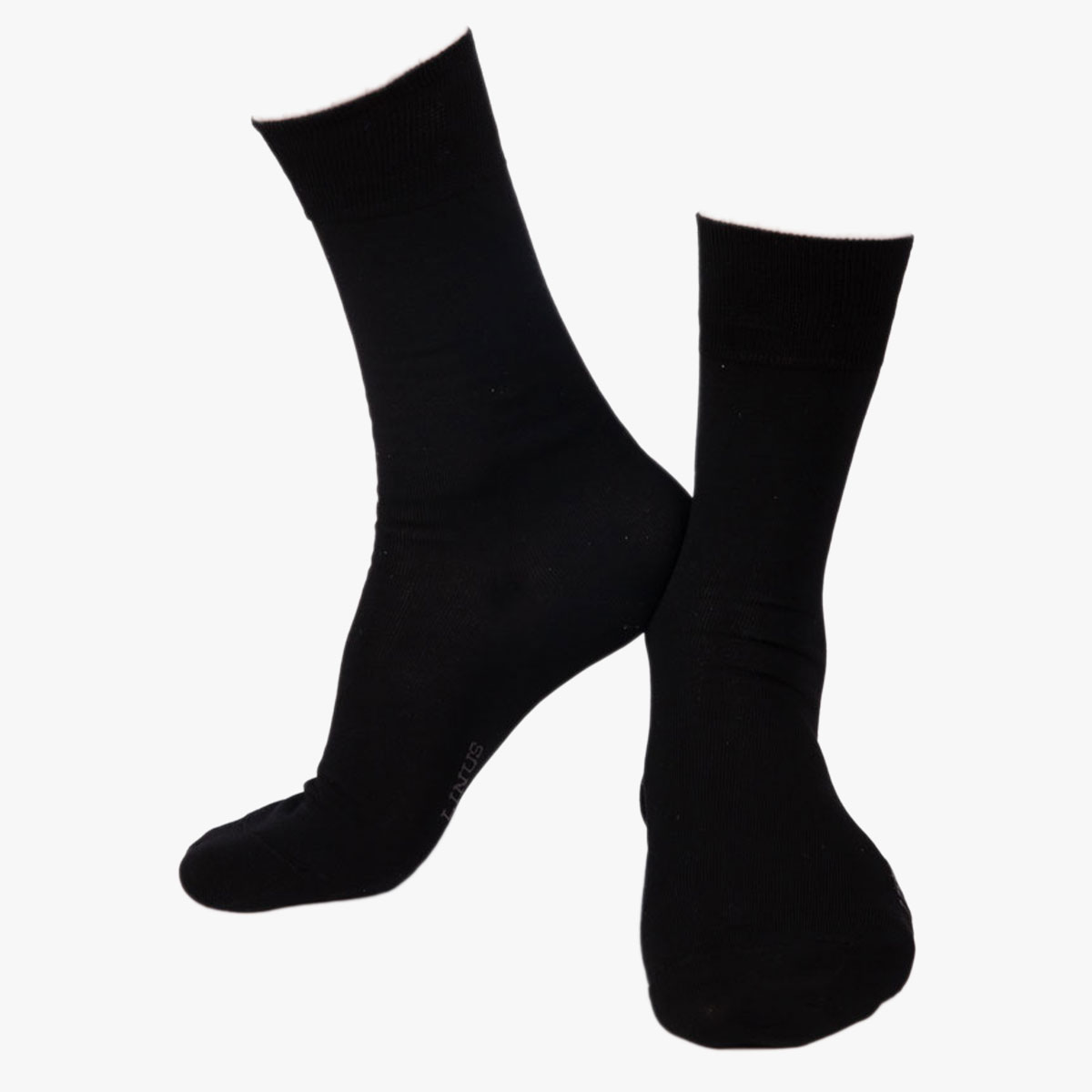 Einzelpaar Socken schwarz Fuß Einzelpaar Socken in schwarz am Fuß