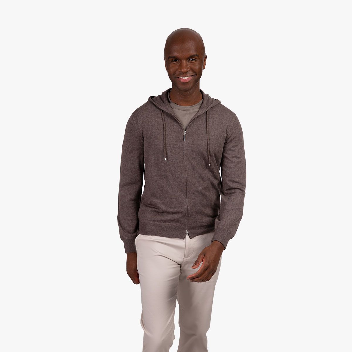 Feinstrick-Pullover mit Zipper