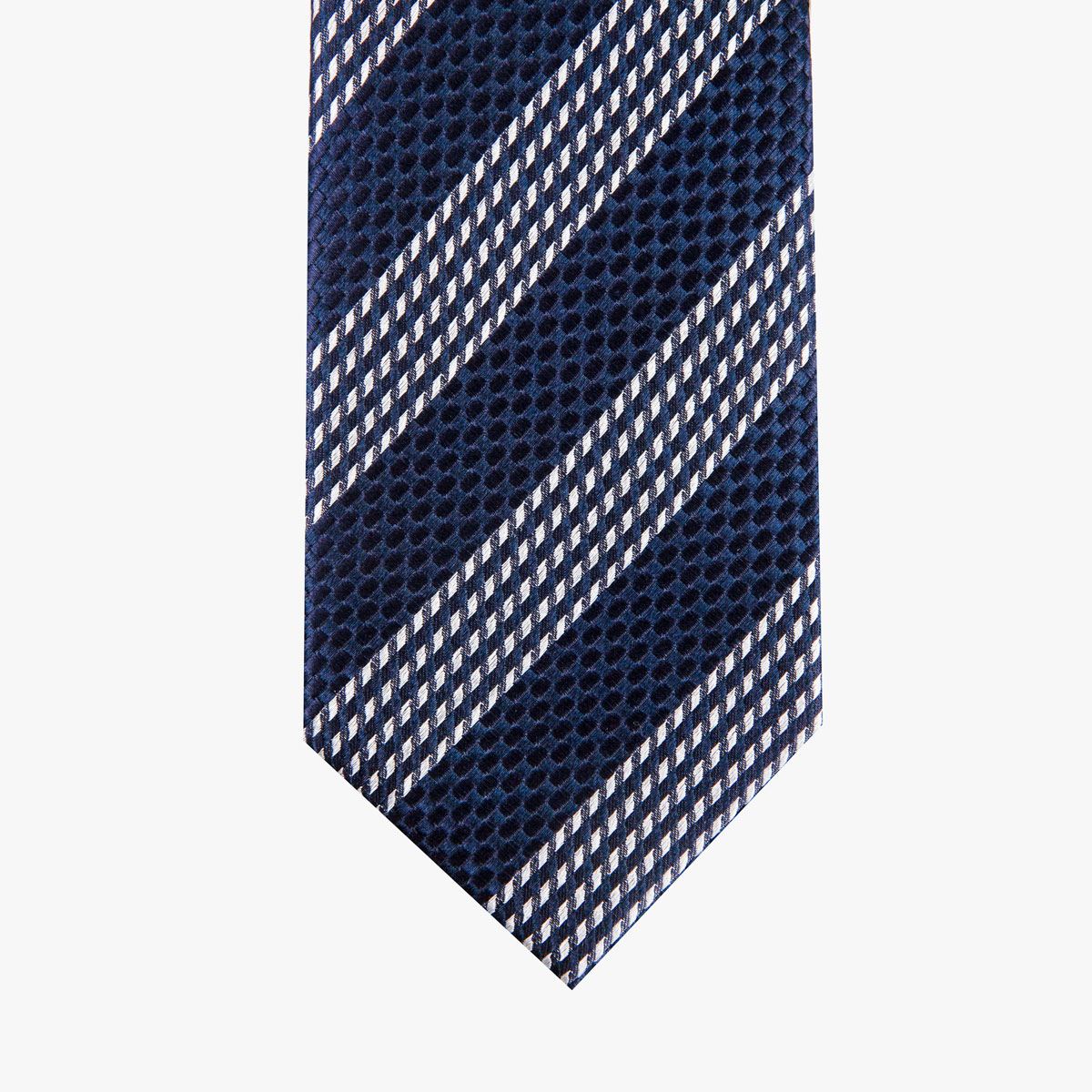 Krawatte glatt gestreift in blau weiß