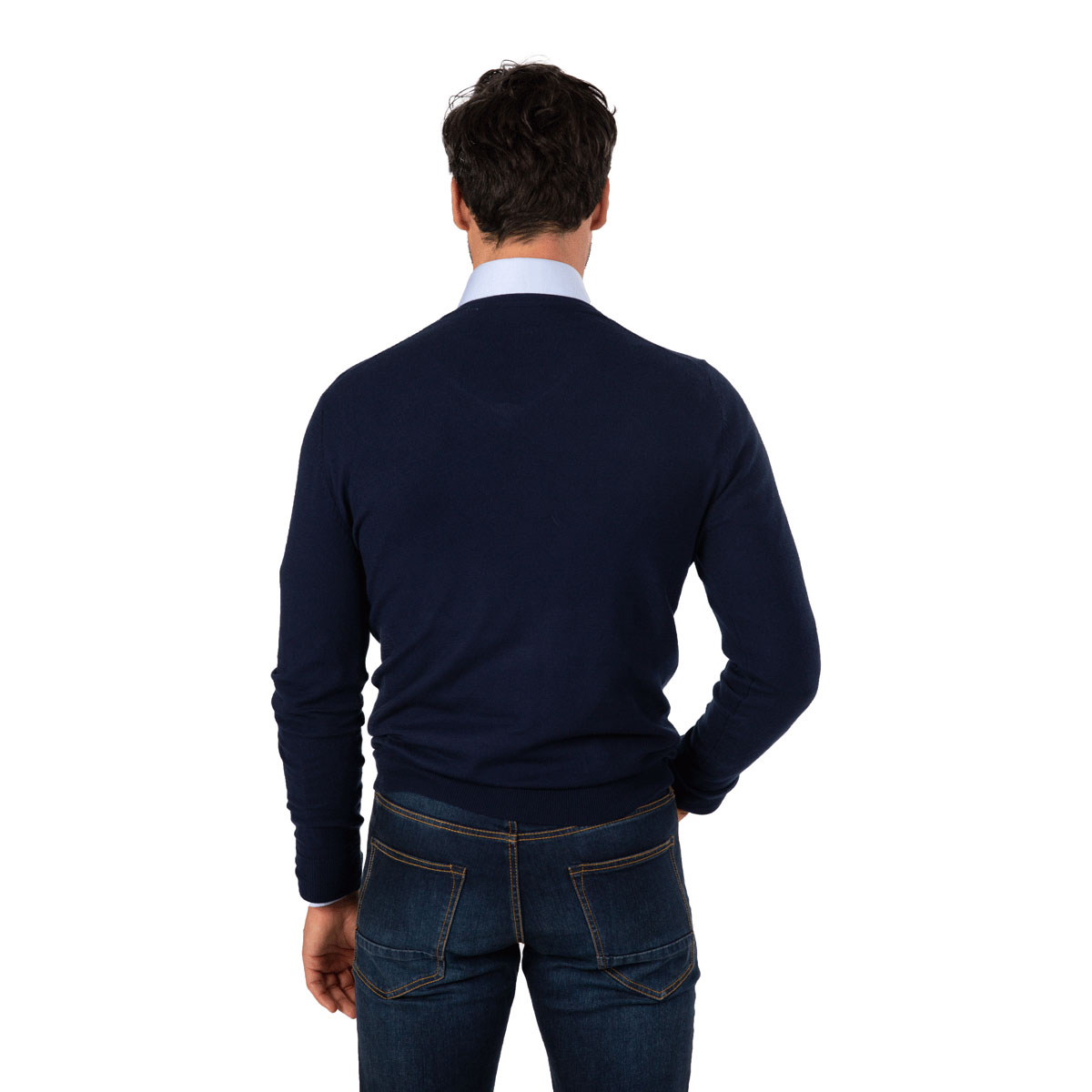 Modern Fit Pullover in dunkelblau