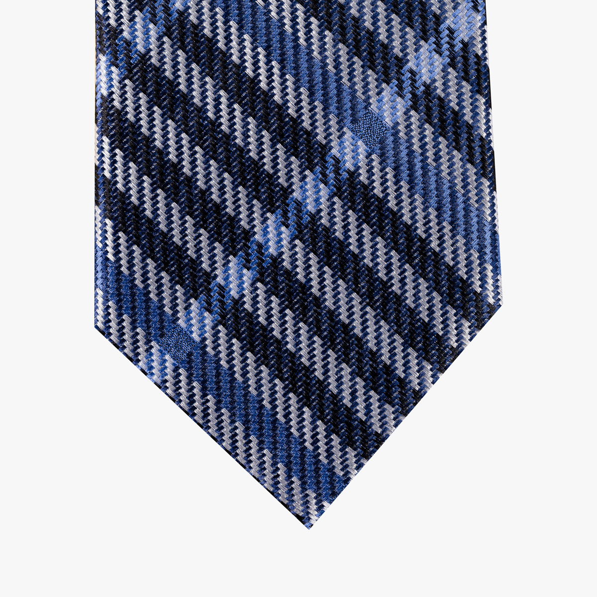 Krawatte mit Vichy Karo in braun blau 