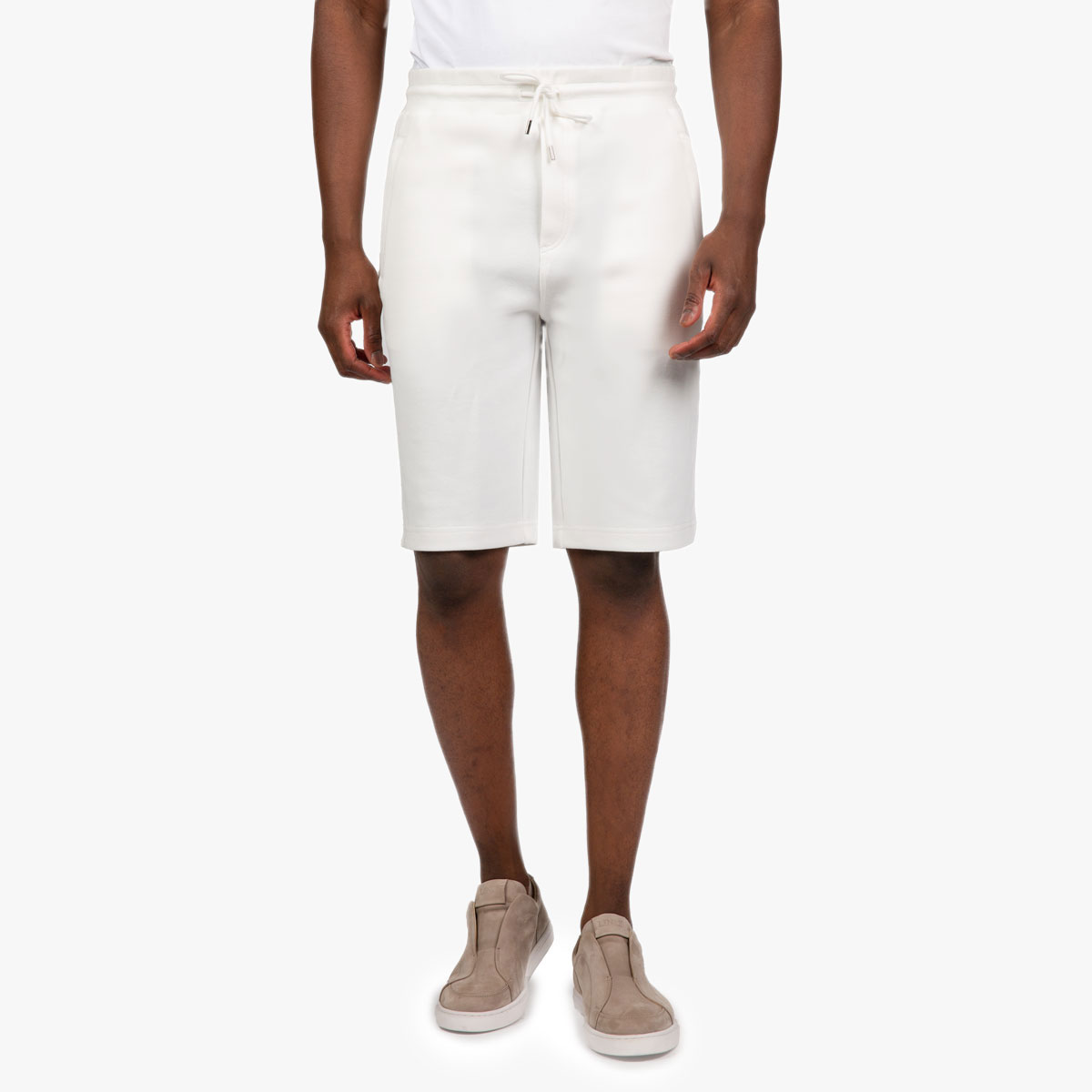 Bequeme Sweat-Shorts in off-white